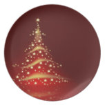 PixDezines Sparkling Christmas Trees plates