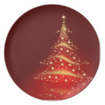 PixDezines Sparkling Christmas Trees plates