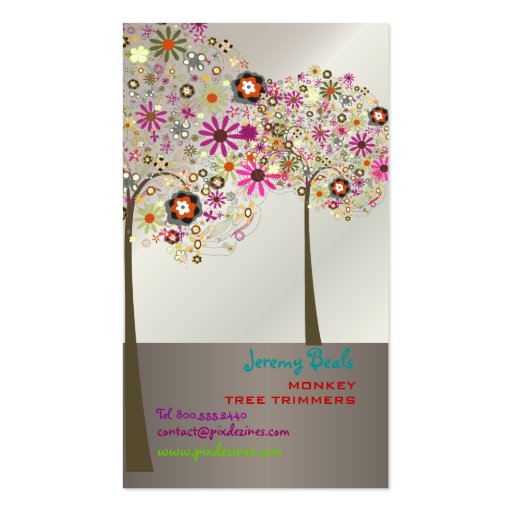 PixDezines Spring Blooms/DIY color!! Business Card Template (back side)