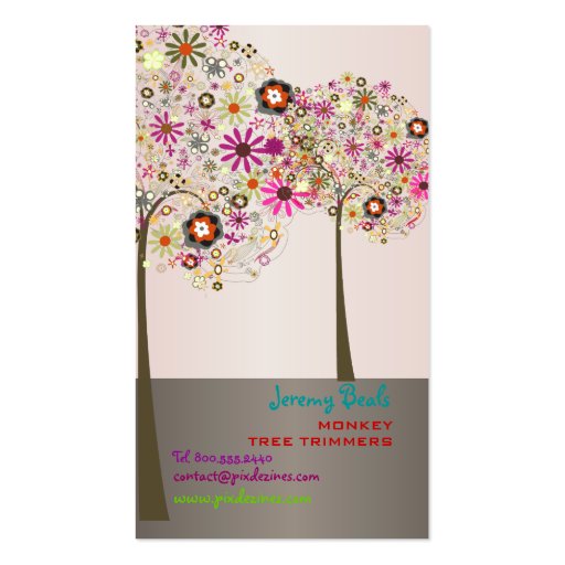 PixDezines Spring Blooms/DIY color!! Business Cards (back side)