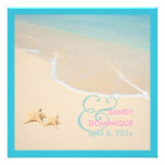 PixDezines Starfish + beach/tropical wedding Personalized Invite