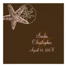 PixDezines Starfish/Beach Wedding/DIY color Custom Invites