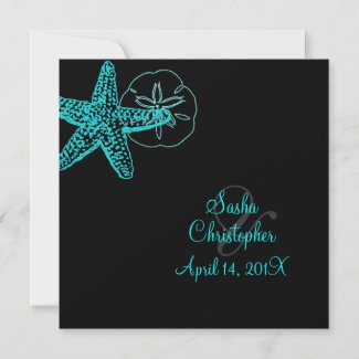 PixDezines Starfish/Beach Wedding Invitations