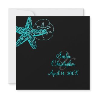 PixDezines Starfish/Beach Wedding Invitations