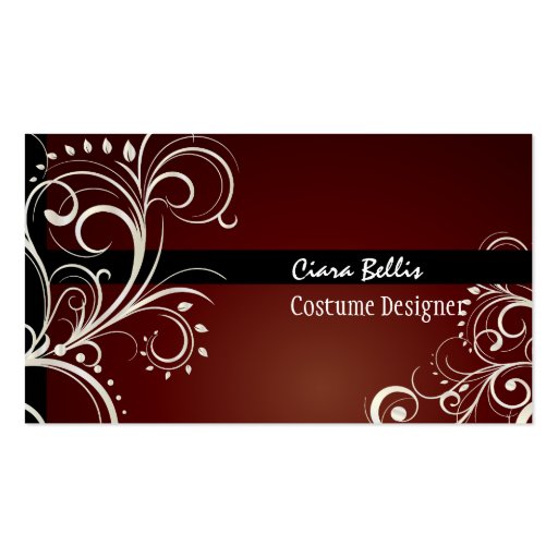 PixDezines Stylish Pearl Swirls Business Card (front side)