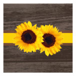 PixDezines sunflower/wood panels invitations