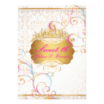 PixDezines Sweet 16/Rainbow Swirls Personalized Invitations