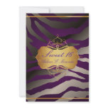 PixDezines Sweet 16/Zebra Stripes Custom Invitations