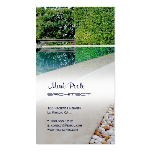 PixDezines swimming pool/diy template Business Cards (back side)