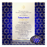 PixDezines talit+kippah/Stylish Bar Mitzvah/gold invitations