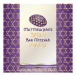 PixDezines talit+kippah/Stylish Bar Mitzvah/gold invitations