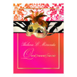 PixDezines Tanza Damask/Quinceanera/Zebra Invitations