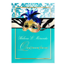 PixDezines Tanza Damask/Quinceanera/Zebra Custom Announcement