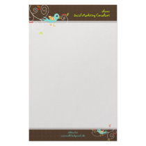 PixDezines Tweet, tweet, SEO marketing/DIY color Customized Stationery