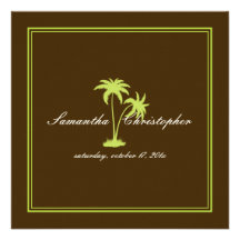 PixDezines Twin Palms, Chocolate Mint Invite