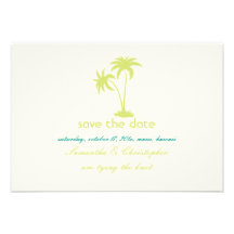 PixDezines Twin Palms, endive green Invites