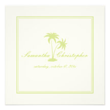 PixDezines Twin Palms, Kiwi+Beige Invite