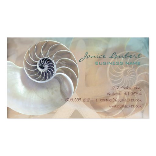 PixDezines Under the Sea Business Card (front side)