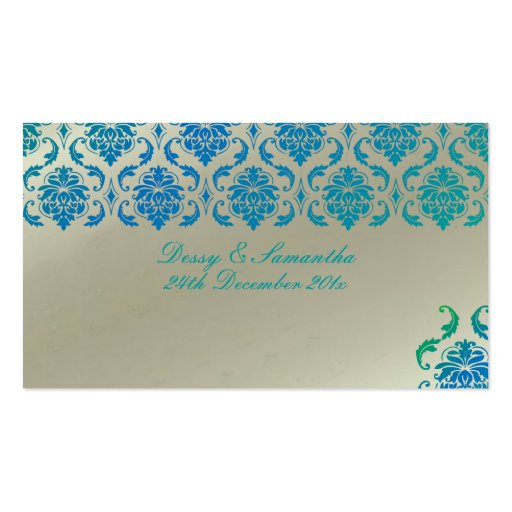 PixDezines Vendome Damask/wedding favors tags Business Card