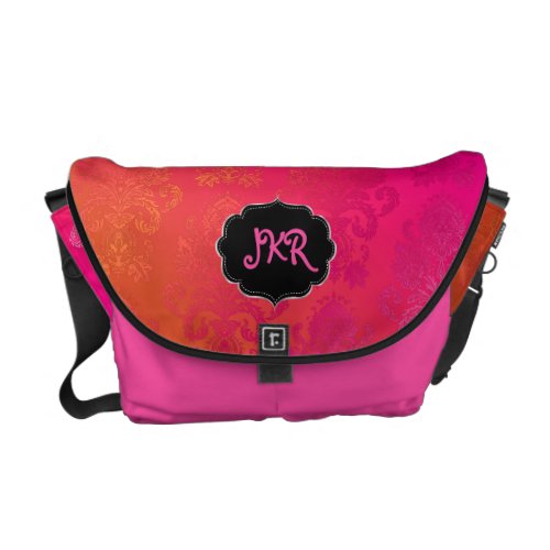 PixDezines Victoria Damask/DIY sherbert background rickshawmessengerbag