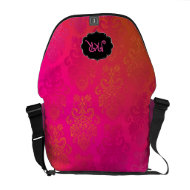 PixDezines Victoria Damask/DIY sherbert background rickshawmessengerbag
