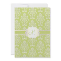 PixDezines Victorian Damask/green/DIY color Invites