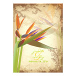PixDezines viintage bird of paradise Personalized Invites