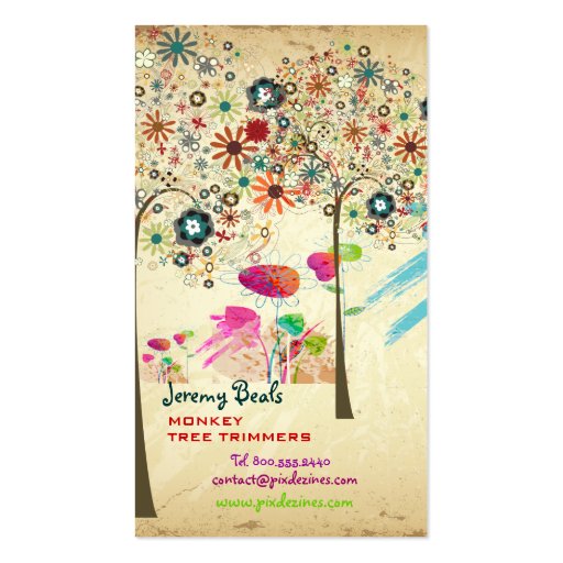 PixDezines Vintage Autumn Blooms/DIY color!! Business Card (back side)