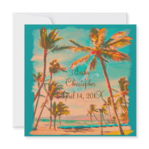 PixDezines Vintage Beach Scence/Aloha/Luau Custom Announcements