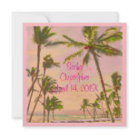 PixDezines Vintage Beach Scence/soft pink Personalized Invitation