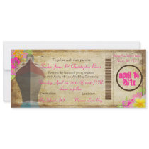 PixDezines vintage boarding pass/love boat Custom Announcements