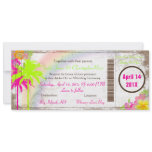 PixDezines vintage boarding pass/twin palms invitations