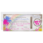 PixDezines vintage boarding pass/twin palms invitations