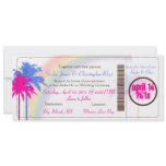 PixDezines vintage boarding pass/twin palms invitations