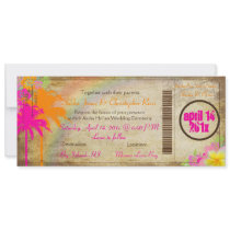 PixDezines vintage boarding pass/twin palms Invite