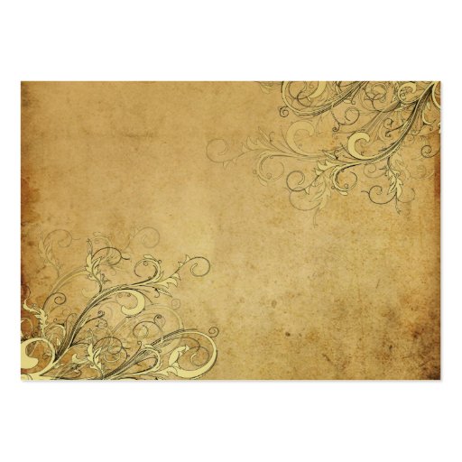 PixDezines vintage cream swirls Business Card Templates (back side)