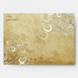 PixDezines Vintage cream swirls envelopes