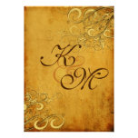 PixDezines Vintage Cream Swirls/faux parchment Custom Invite