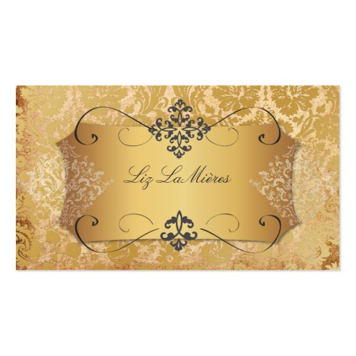 PixDezines vintage desiree lace damask/parchment Business Card Zazzle