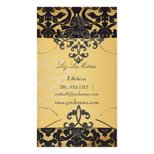 Customizable PixDezines Vintage Flora damask/faux parchment Business Card Template