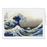 PixDezines Vintage, Great Wave, Hokusai 葛飾北斎の神奈川沖浪 Greeting Cards