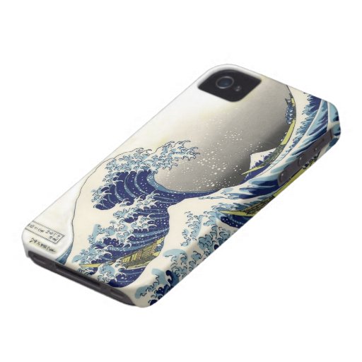 PixDezines Vintage, Great Wave, Hokusai 葛飾北斎の神奈川沖浪 Case-Mate iPhone 4 Cases