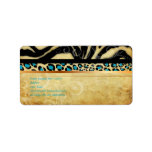 PixDezines vintage leopard+zebra labels