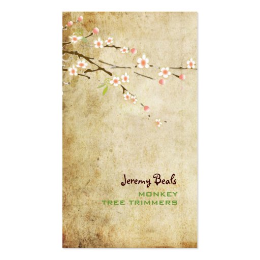 PixDezines vintage pink cherry blossomsâ™¥â™¥ Business Card Templates (front side)
