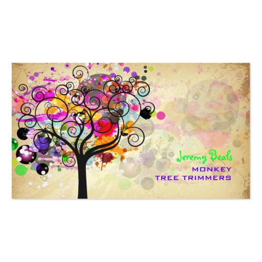 PixDezines Vintage/pink Grunge Tree Trimmers â™¥â™¥â™¥ Business Cards