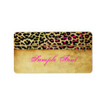 PixDezines vintage safari/rainbow leopard labels