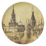 PixDezines Vintage St. Petersburg, Kremlin Square plates