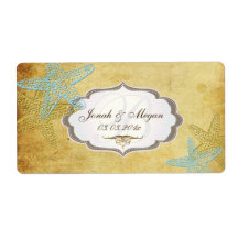 PixDezines vintage starfish+4 label choices