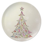 PixDezines Whimpy Christmas Trees/pink plates