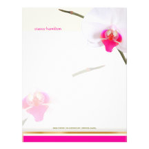PixDezines White Orchid 2 | Perfect Bride Customized Letterhead